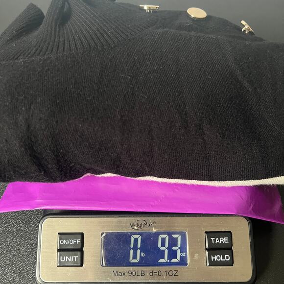 Joseph A Striped Black & White Women's Pullover Mock Neck Sweater Size Medium - Picture 11 of 11